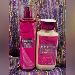 Bath & Body Works Perfect in Pink Mist & Lotion Duo (You Pick One) 8oz each
